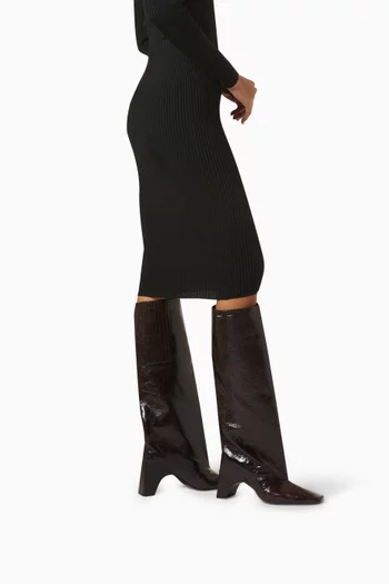 Bridge Knee-high Boots in Leather