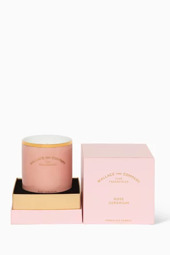 Rose Geranium Porcelain Candle, 300ml