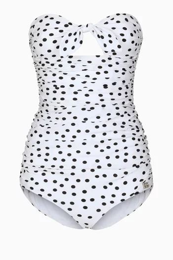 Polka Dot One-piece Swimsuit