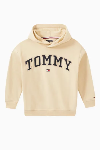 Varsity Logo Hoodie in Cotton