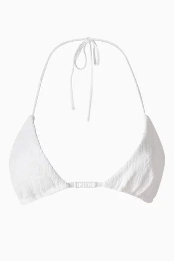 Talia II Monogram Bikini Top in Towel-fabric