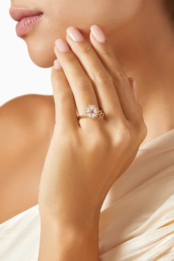 Farfasha Petali del Mare Mother of Pearl & Citrine Ring in 18kt Gold
