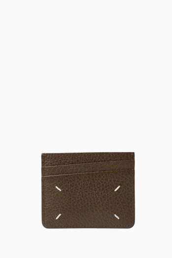 Four-stitch Card Holder in Leather