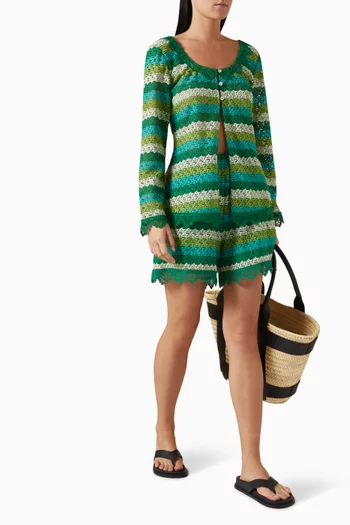 Soledad Knit Shorts in Guipure-fabric