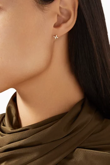 Crossover® X Stud Diamond Earrings in 18kt Yellow Gold