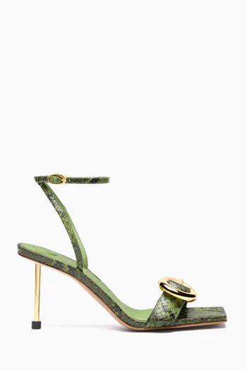 Les Sandales Regalo 100 Slingback Sandals in Snake-print Leather