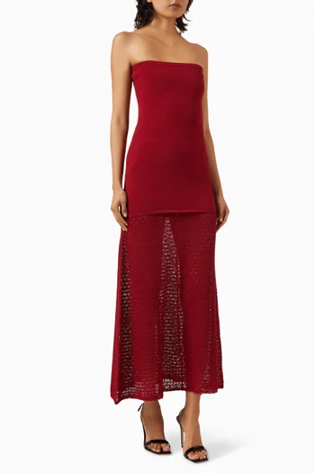 Strapless long casual dresses 2025