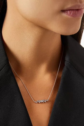 Multi-shaped Diamond Pendant Necklace in 18kt White Gold