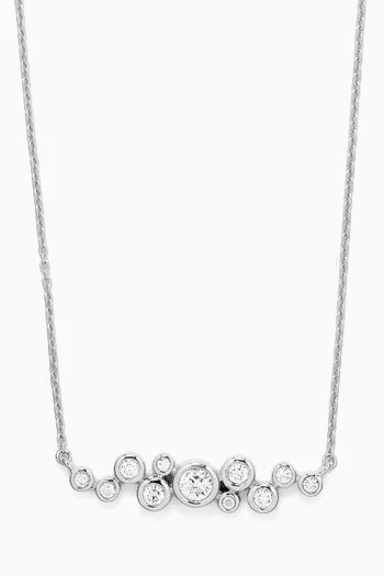 Multi-shaped Diamond Pendant Necklace in 18kt White Gold