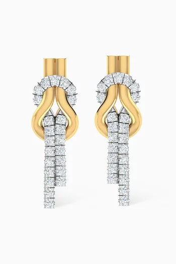 Bar Diamond Drop Earrings in 18kt Gold