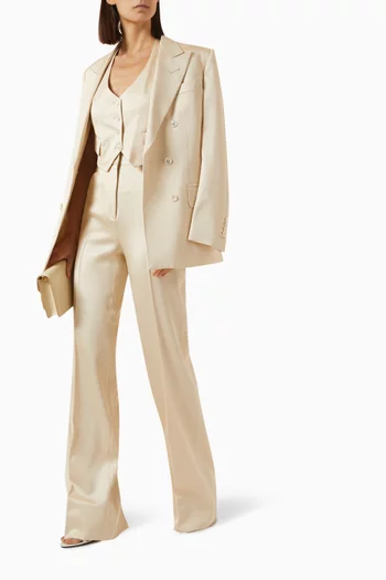 Wallis Double-breasted Jacket in Silk-twill