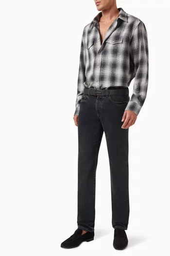 Grand Check Western Shirt in Cotton