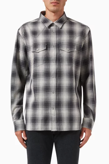 Grand Check Western Shirt in Cotton