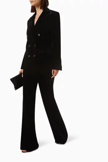 High-waisted Pants in Velvet