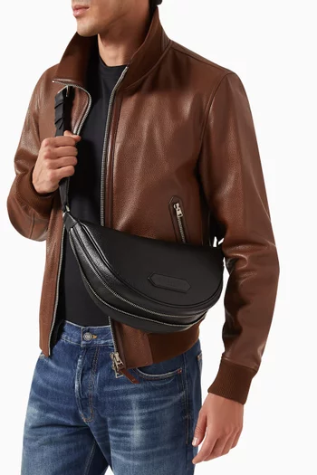 Crescent Messenger Bag in Leather
