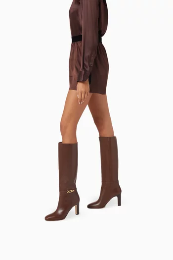 Whitney 90 Knee-high Boots in Leather