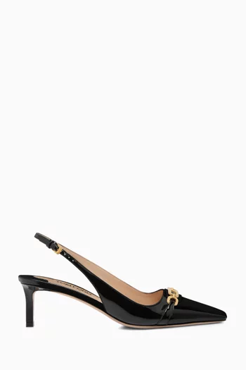 Whitney 55 Slingback Pumps in Patent Leather