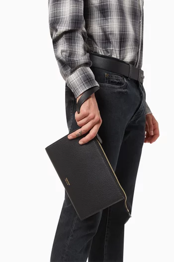 Flat Pouch in Leather