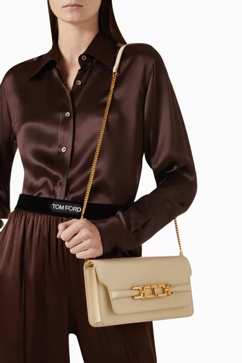E/W Shoulder Bag in Leather