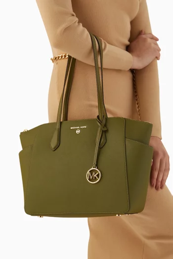 Medium Marilyn Tote Bag in Saffiano Leather