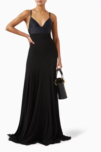 La Robe Spallina Maxi Dress in Stretch Jersey