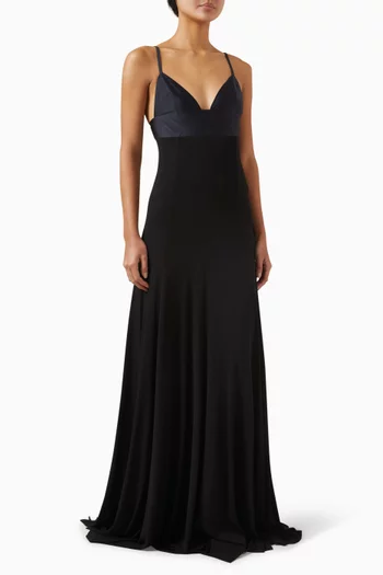 La Robe Spallina Maxi Dress in Stretch Jersey
