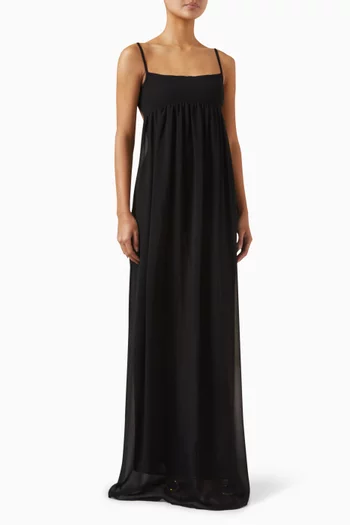 La Robe Peplo Maxi Dress in Muslin