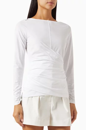Draped Top in Cotton-jersey