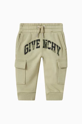 Logo-embroidered Cargo Pants in Cotton-blend