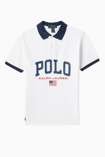 Logo-print Polo Shirt in Cotton-jersey