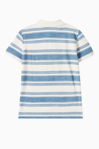Striped Polo Shirt in Cotton