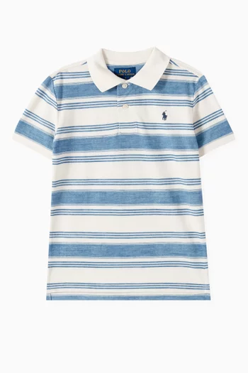 Striped Polo Shirt in Cotton