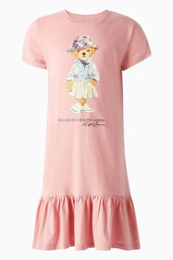 Polo Bear Flared T-shirt Dress in Cotton-jersey