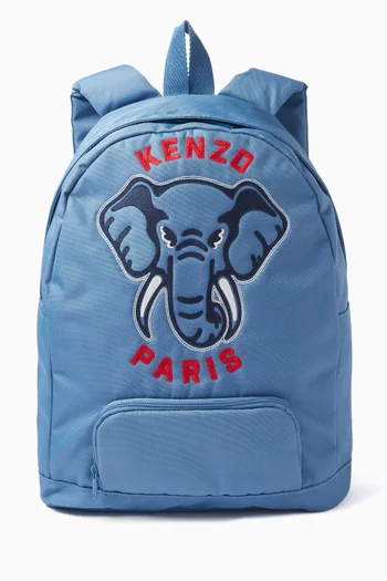 Embroidered-elephant Backpack
