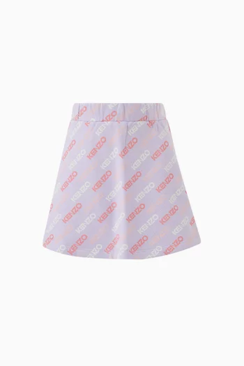 Logo Flared Skirt in Fleece