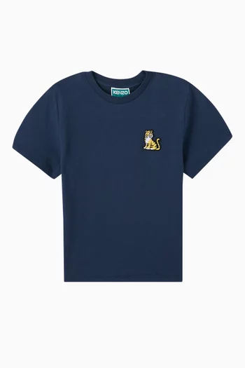 Tiger Logo T-shirt in Cotton