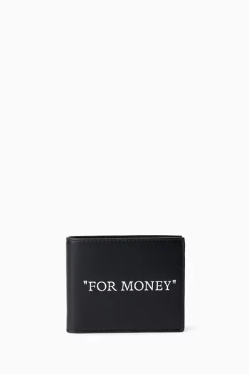 "For Money" Bifold Wallet in Leather