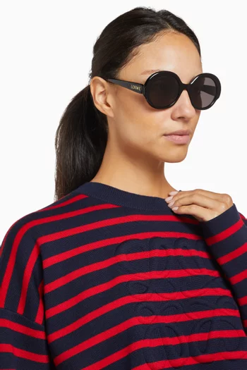 Round Oversized Sunglasses in Acetate
