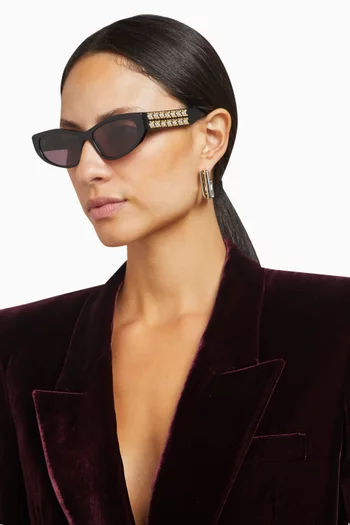 نظارة شمسية بتصميم عين القطة وإطار أسيتات