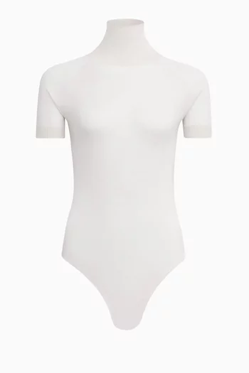 Short-sleeve Bodysuit in Merino Wool