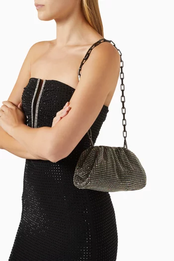 Rhinestone Chainmail Clutch Bag