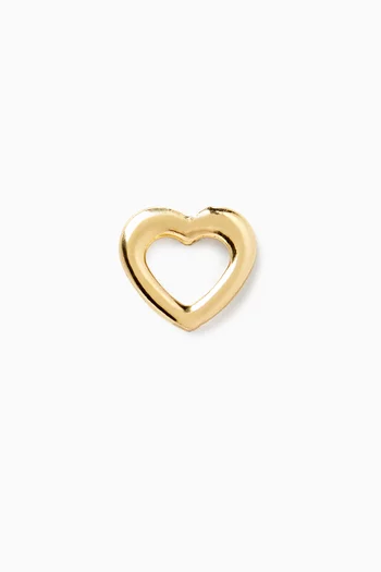 Hiba Heart Single Stud Earring in 18kt Gold