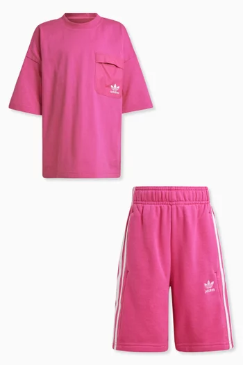 Adicolor T-shirt & Shorts Set in Cotton-blend