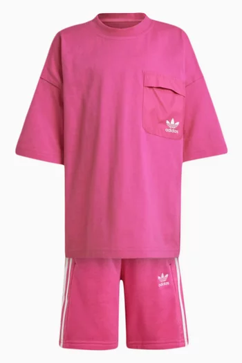 Adicolor T-shirt & Shorts Set in Cotton-blend