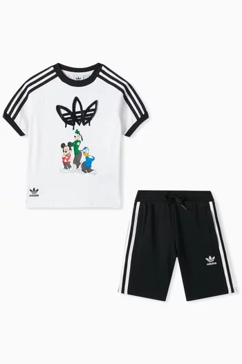x Disney Mickey Mouse T-shirt & Shorts Set in Cotton-jersey