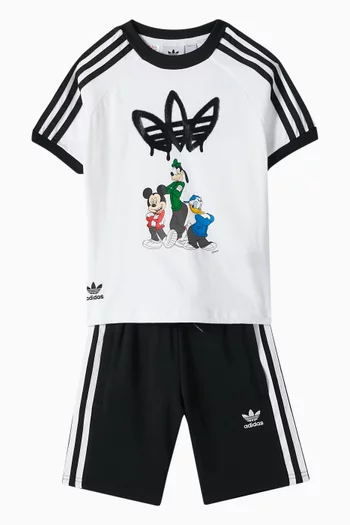 x Disney Mickey Mouse T-shirt & Shorts Set in Cotton-jersey