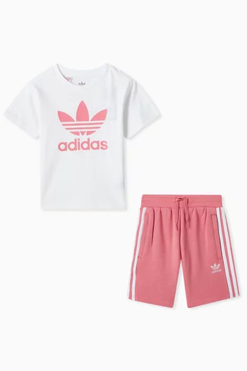 Adicolor T-shirt & Shorts Set in Cotton-jersey