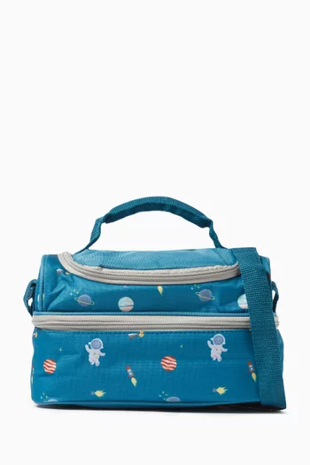 Cosmic Explorer Double-decker Lunch Bag in Cotton Canvas