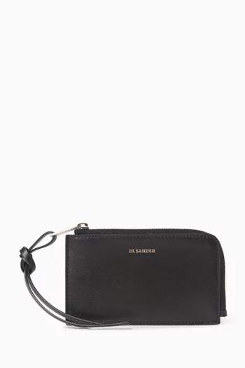 Zip Card Holder in Leather