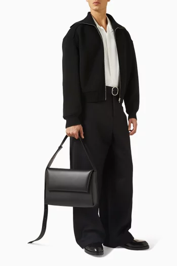 Medium Envelope Messenger Bag in Leather